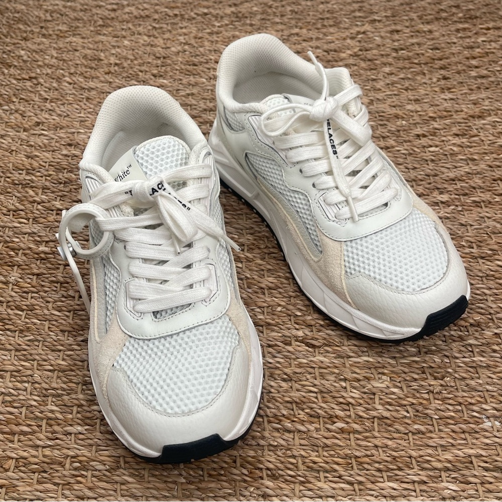 Off-White Cream and White Sneakers